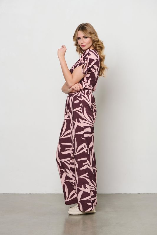&amp;CO Woman broek blad print