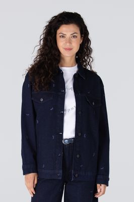 Jansen Amsterdam denim jacket borduur hakjes