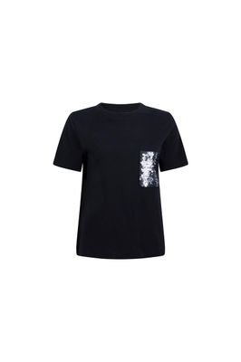 Jansen Amsterdam T-shirt pailletten borstzakje