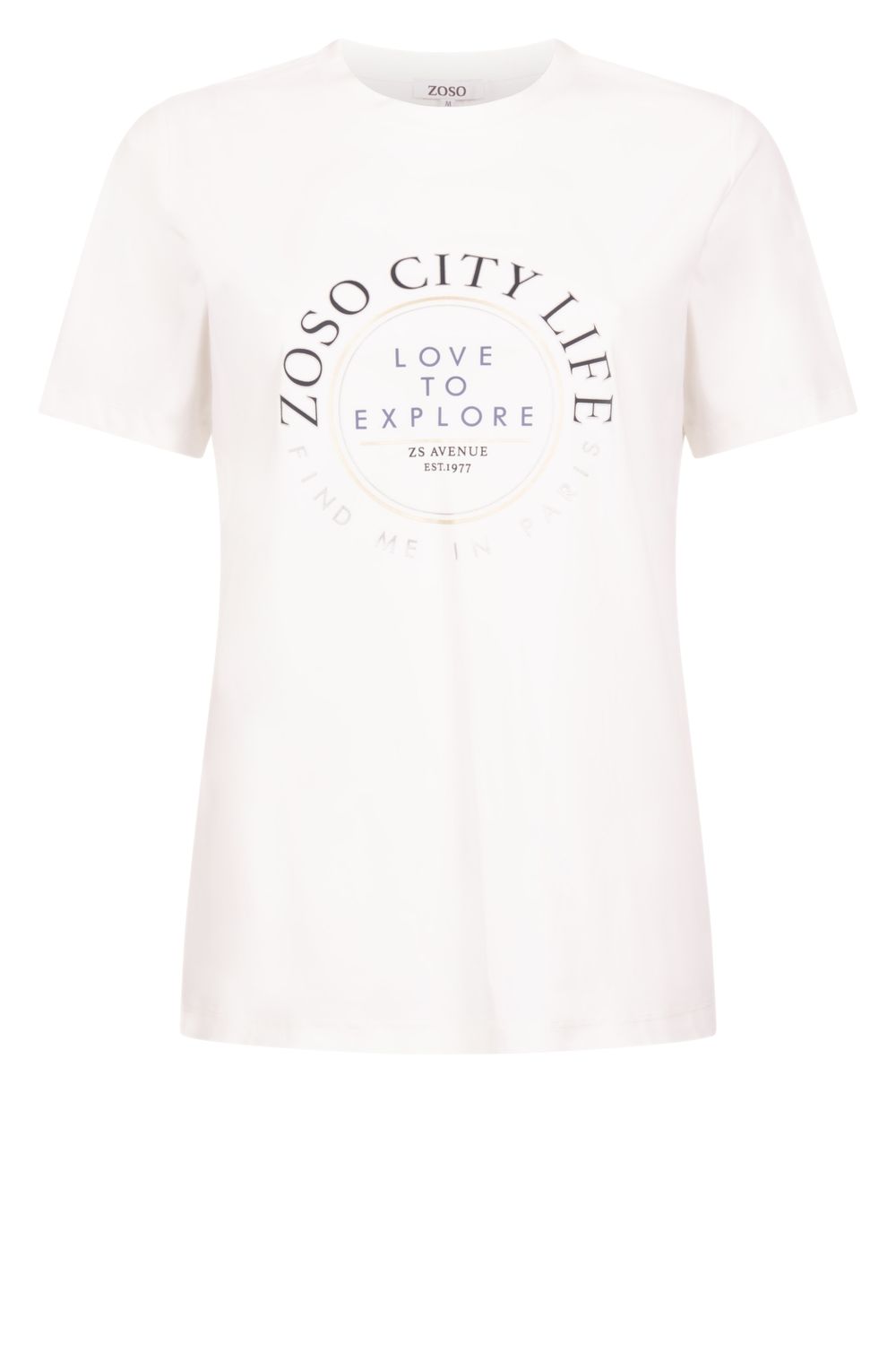 Zoso T-shirt travel opdruk