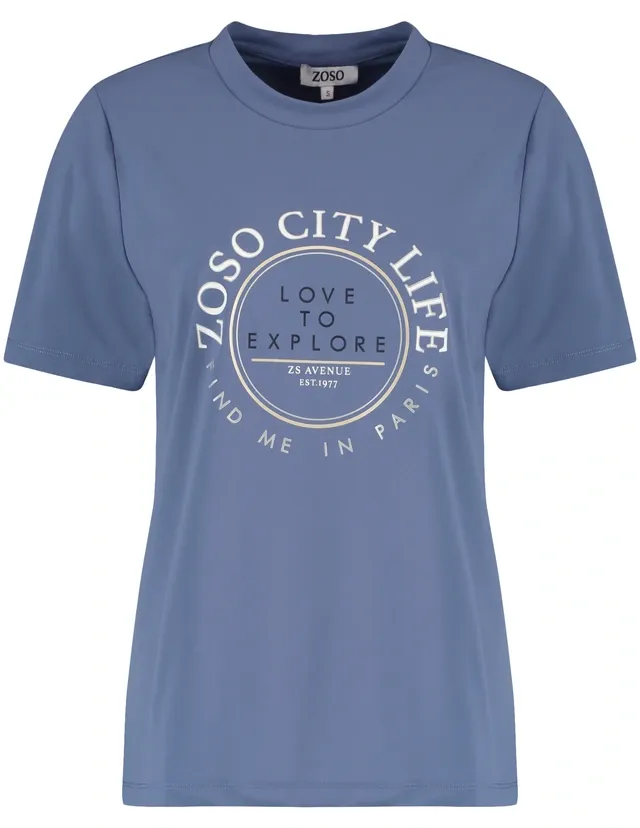 Zoso T-shirt travel opdruk