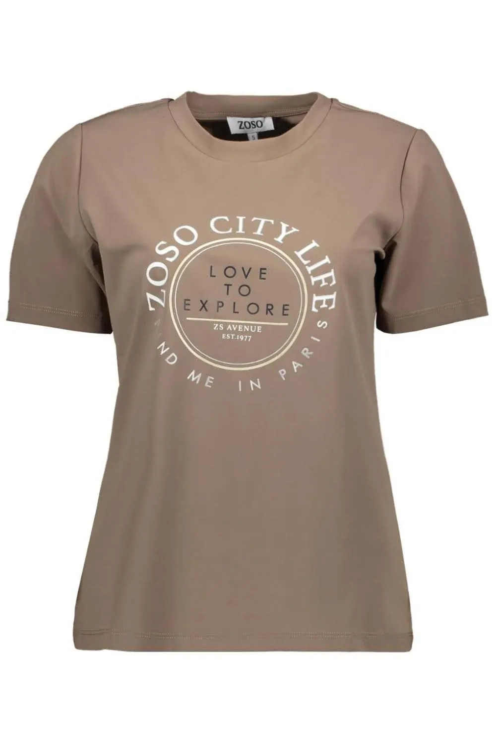 Zoso T-shirt travel opdruk