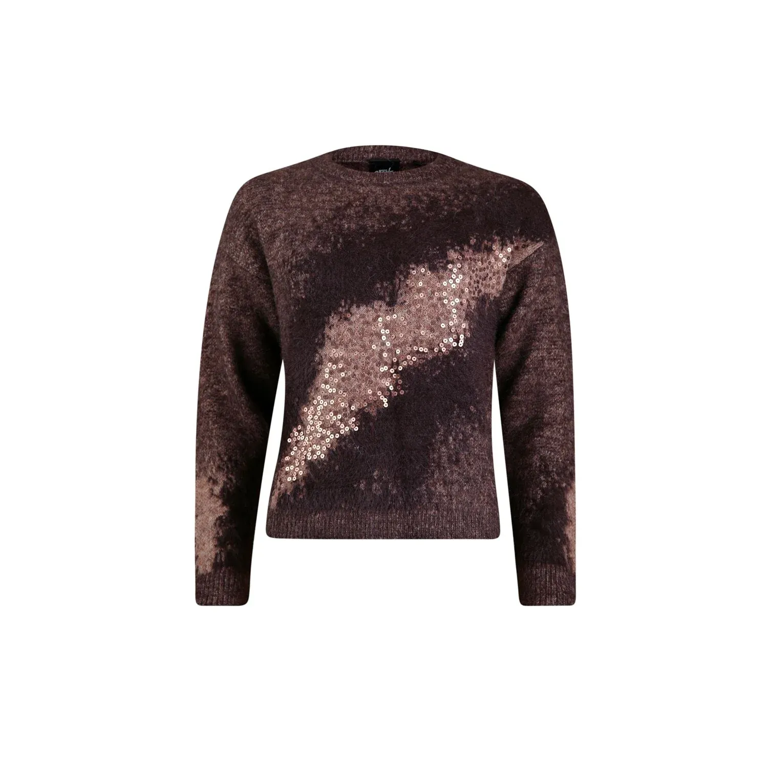 Poools trui jacquard pailletten