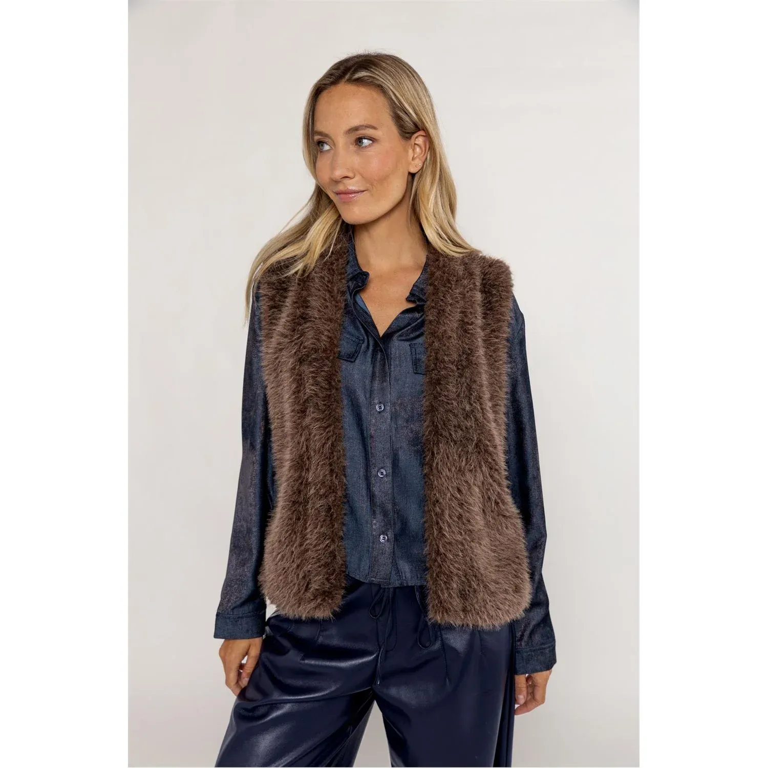 Poools gilet faux fur