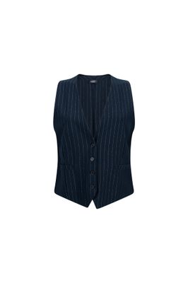 Jansen Amsterdam gilet lurex krijtstreep
