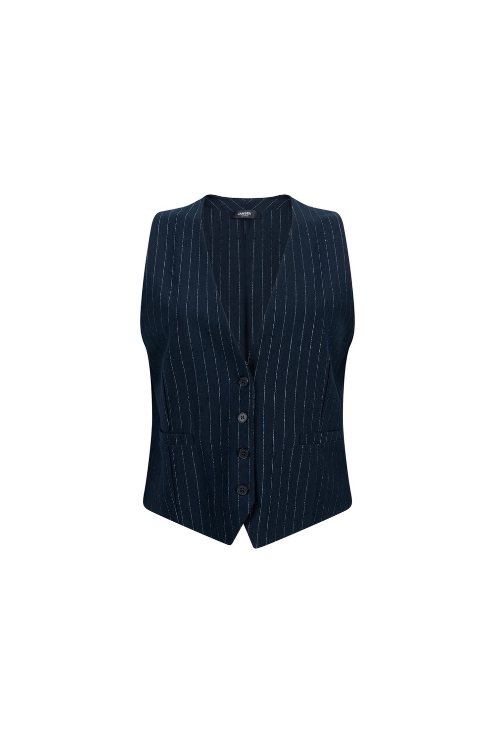 Jansen Amsterdam gilet lurex krijtstreep