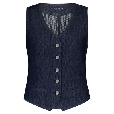 Red Button gilet visgraat