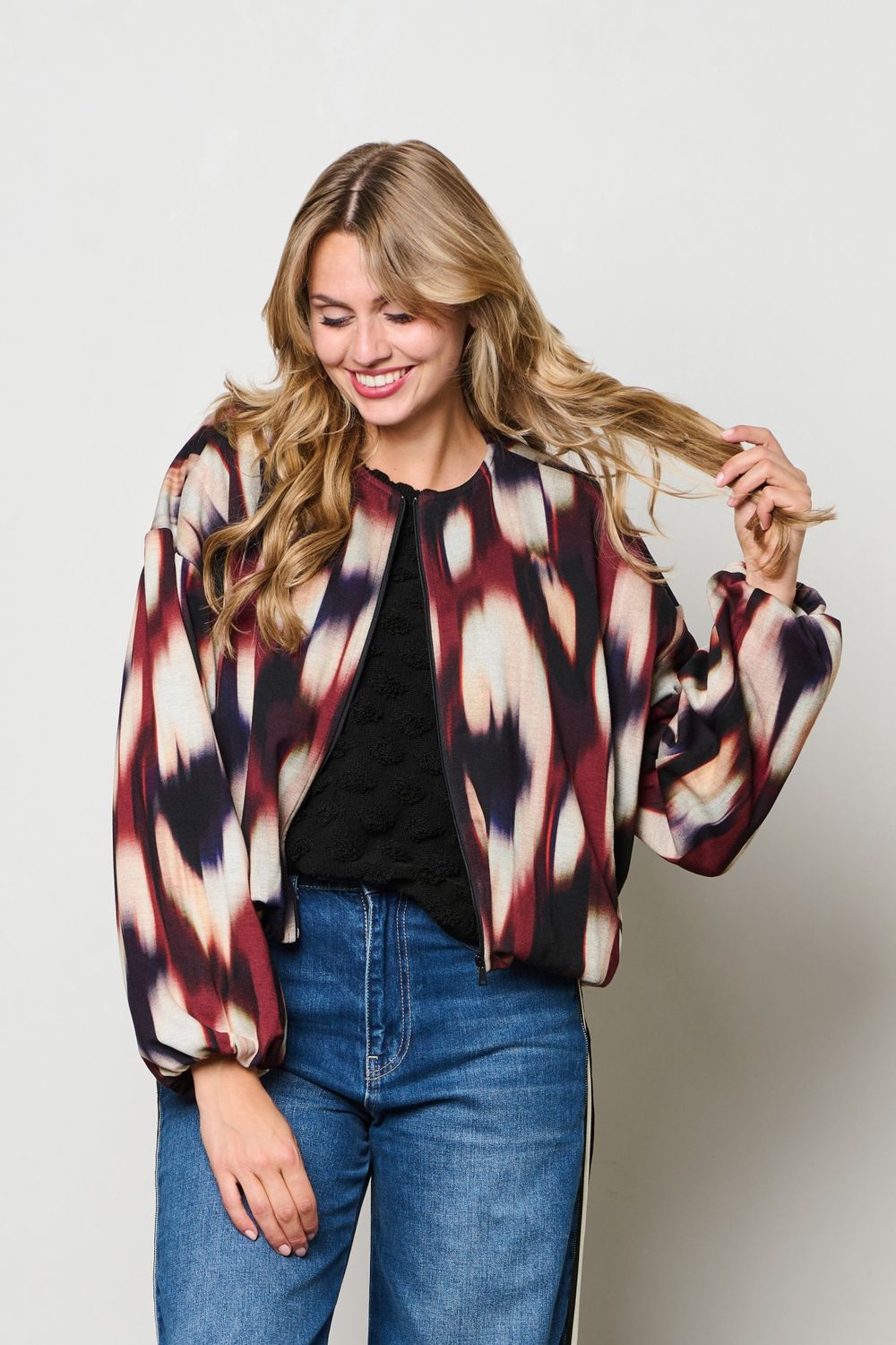 &amp;CO Woman jacket faded print