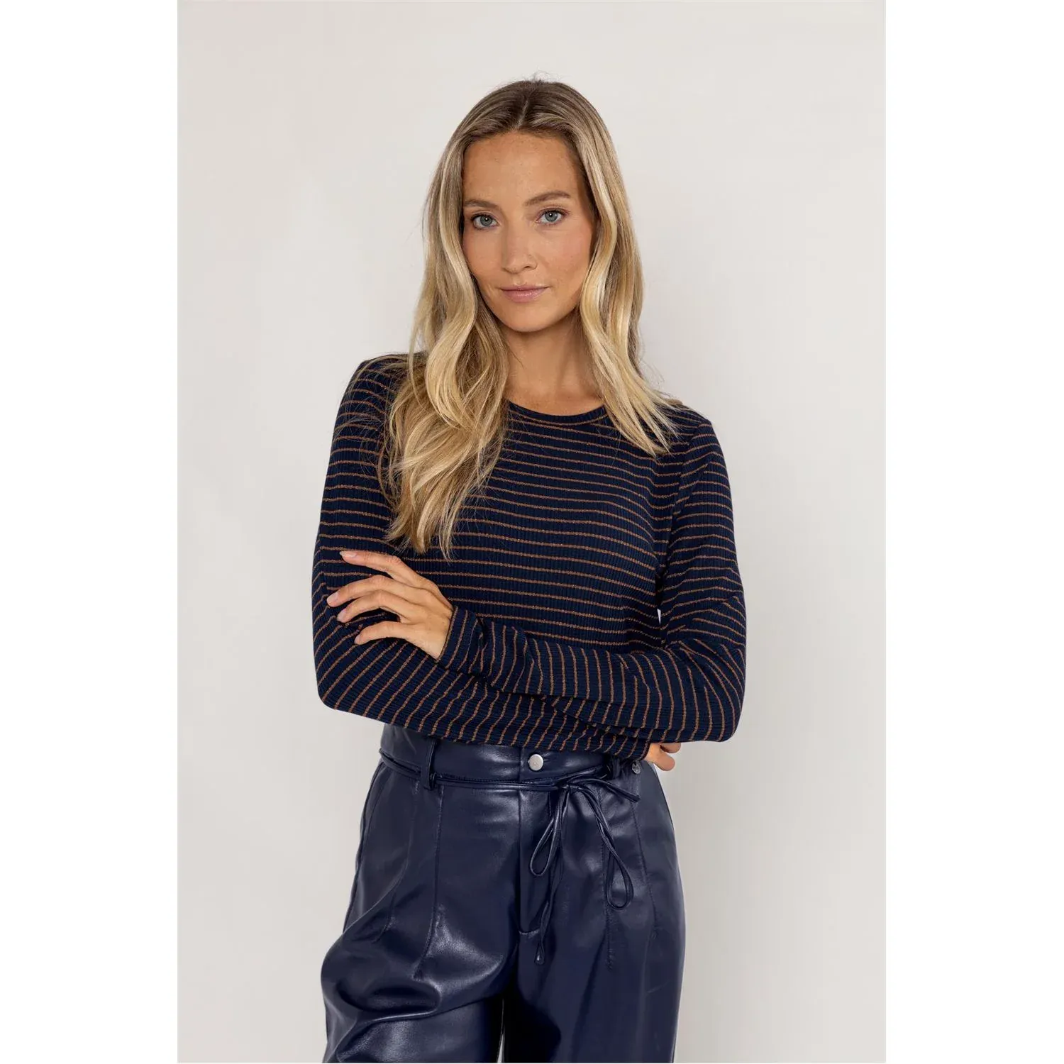 Poools shirt shiny streep