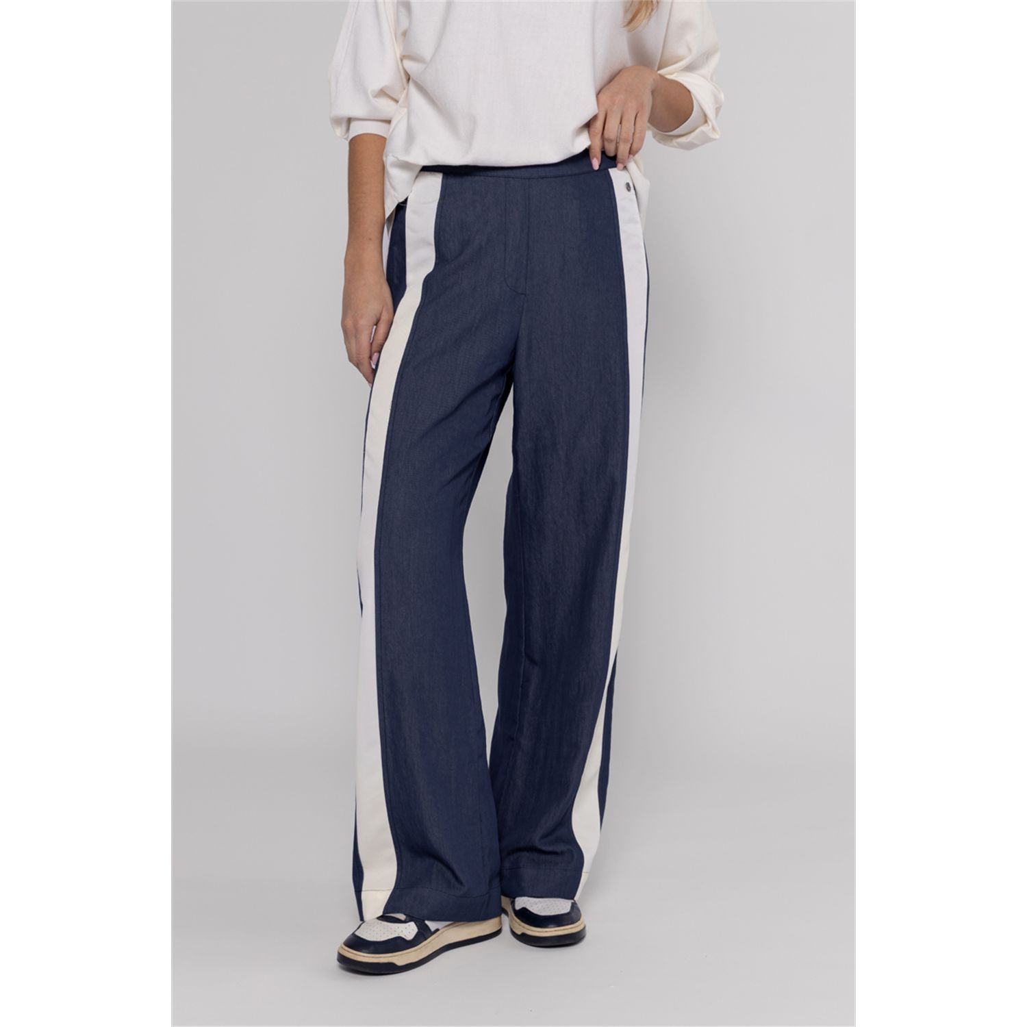 Poools pantalon dubbele streep