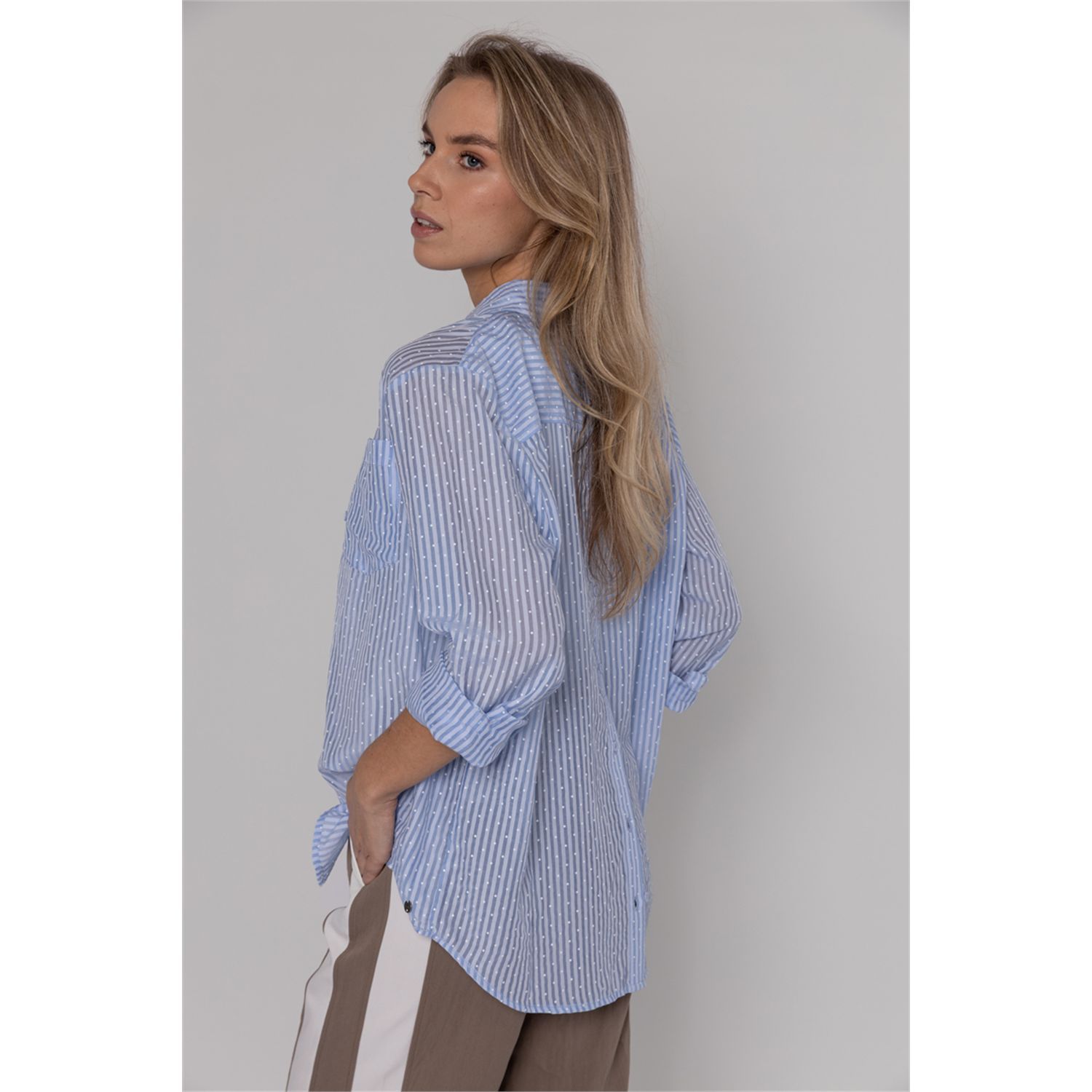 Poools blouse streep parels