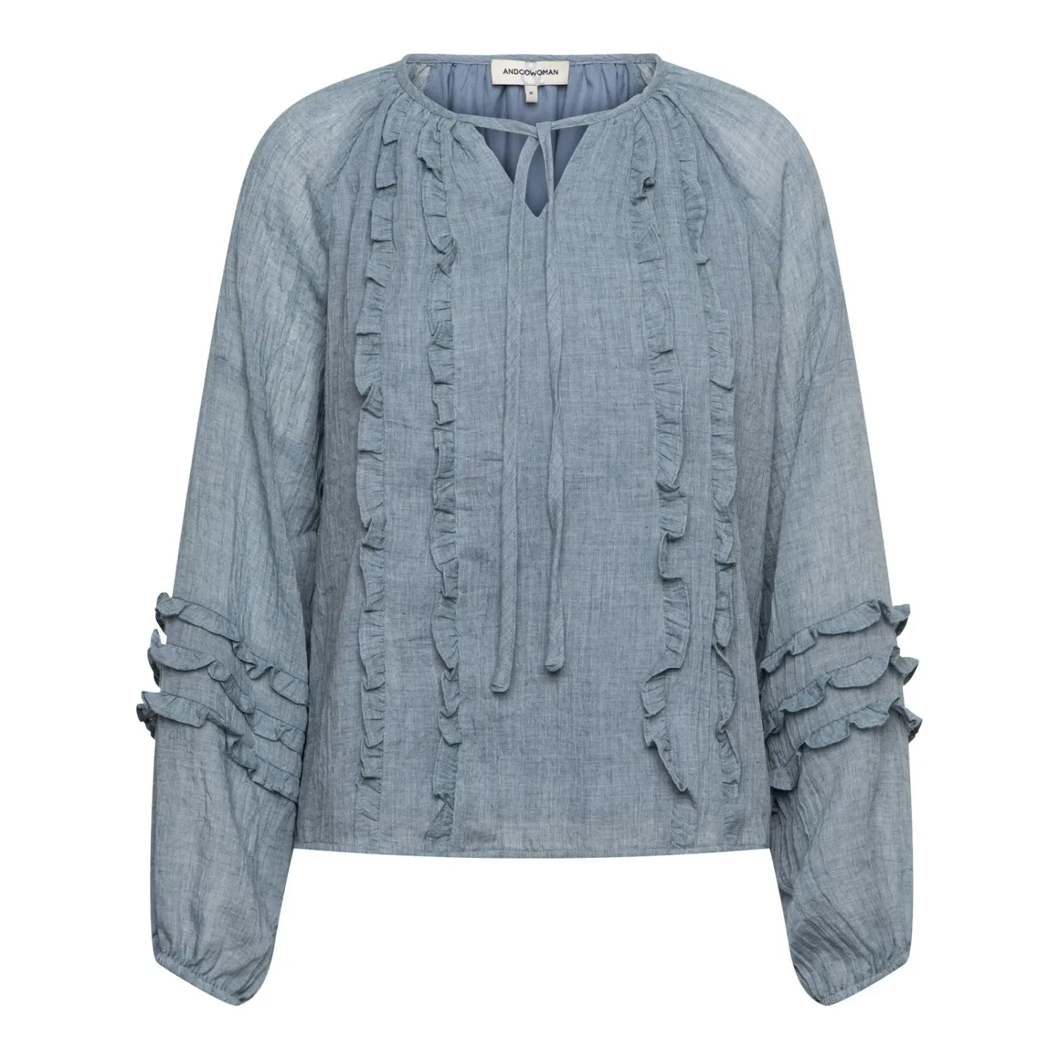 &amp;Co Woman blouson ruffles