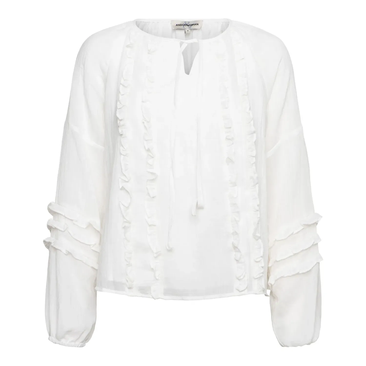 &amp;Co Woman blouson ruffles