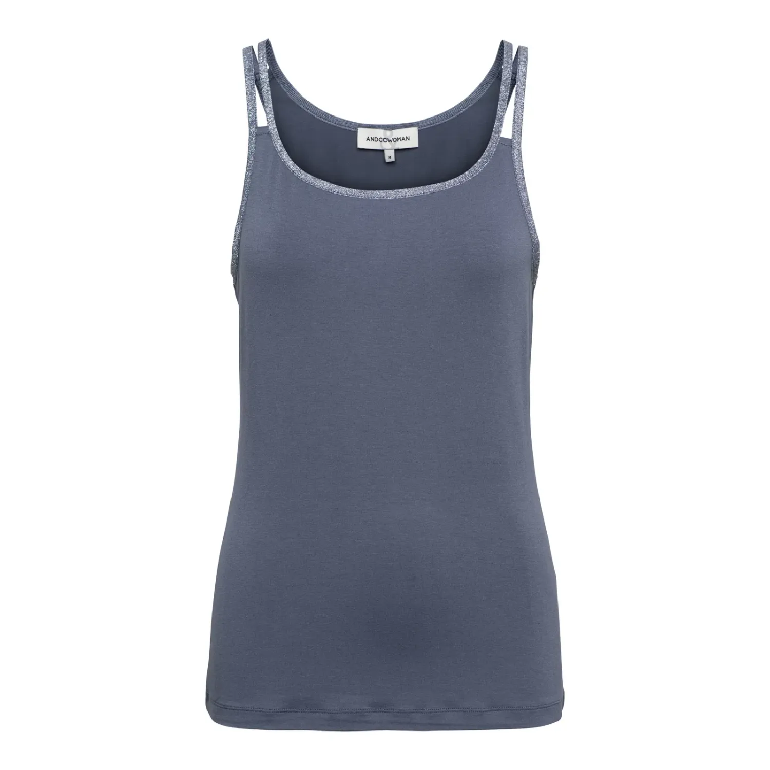 &amp;Co Woman top lurex afwerking