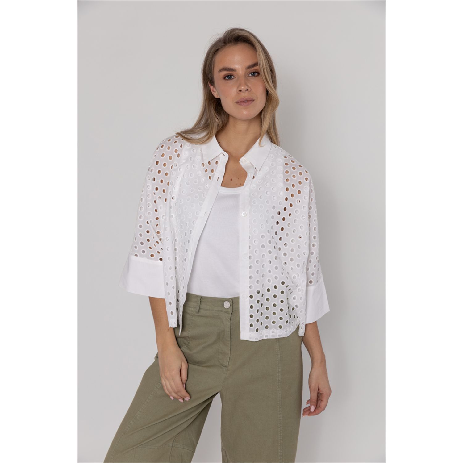 Poools blouse open dots