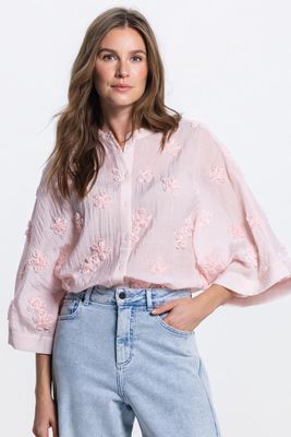 Jansen Amsterdam blouse 3D bloemen