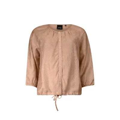 Poools blouse geborduurde bloem