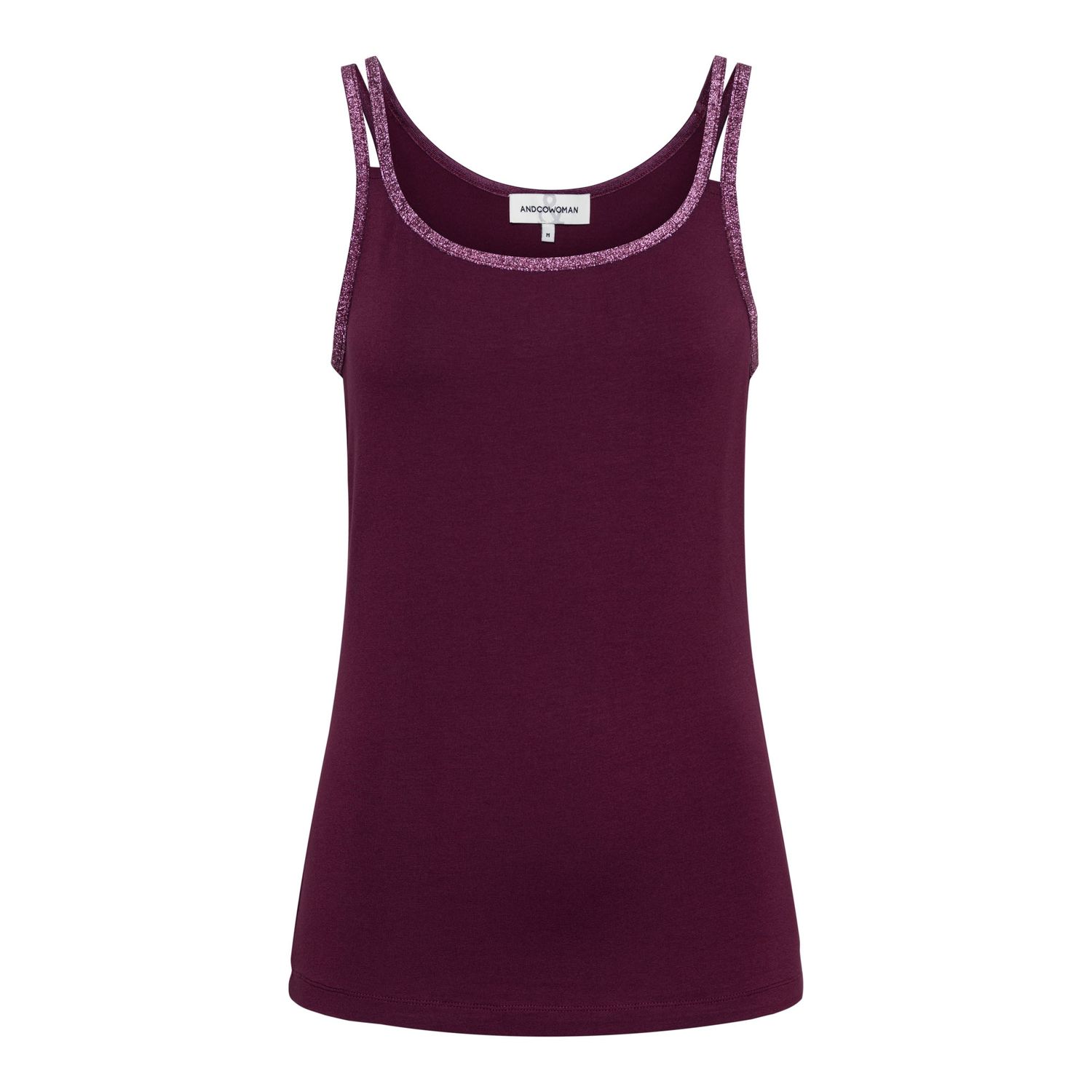 &amp;Co Woman top lurex afwerking