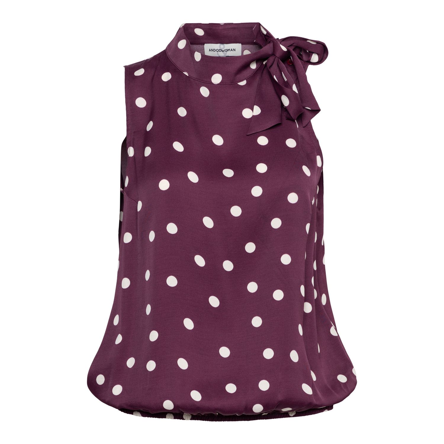 &amp;Co Woman mouwloze top dot print