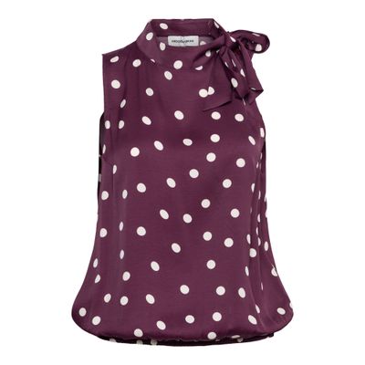 &amp;Co Woman mouwloze top dot print