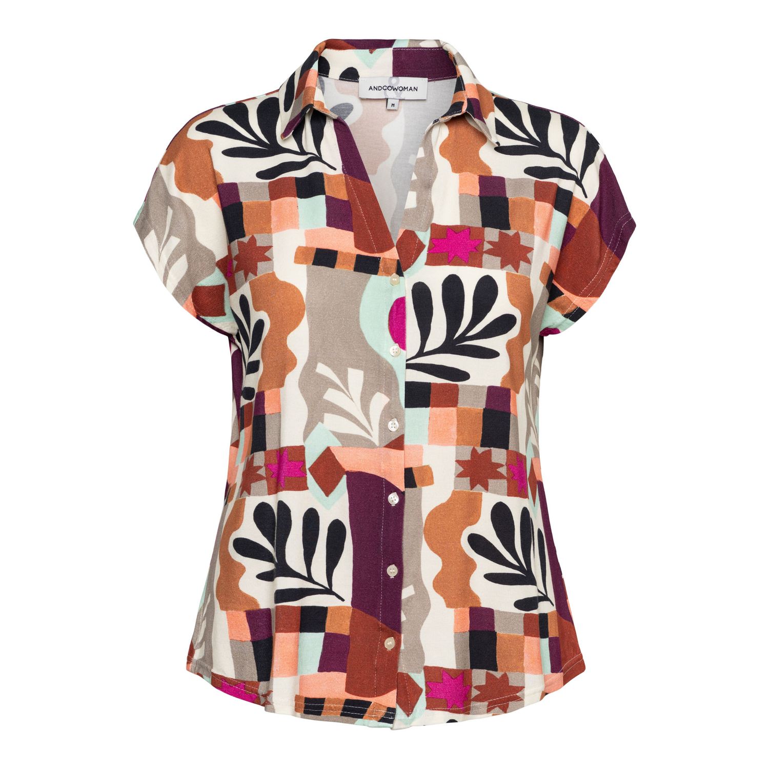 &amp;Co Woman blouse art leaf