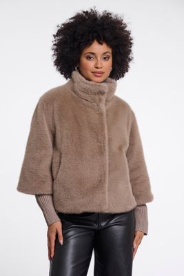 RINO&amp;PELLE cape jacket faux-fur