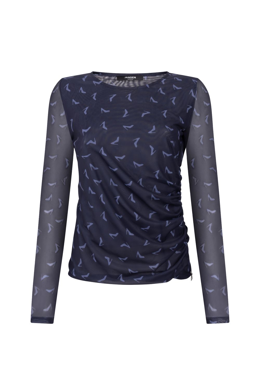 JNSN mesh shirt met print