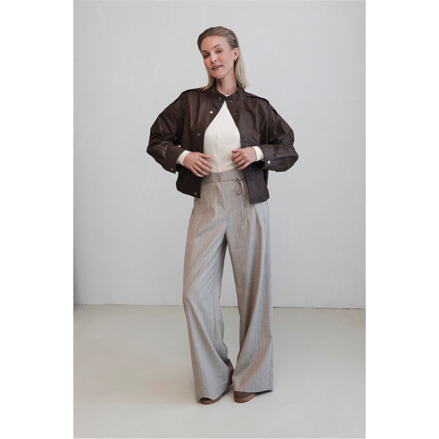 Poools pantalon krijtstreep