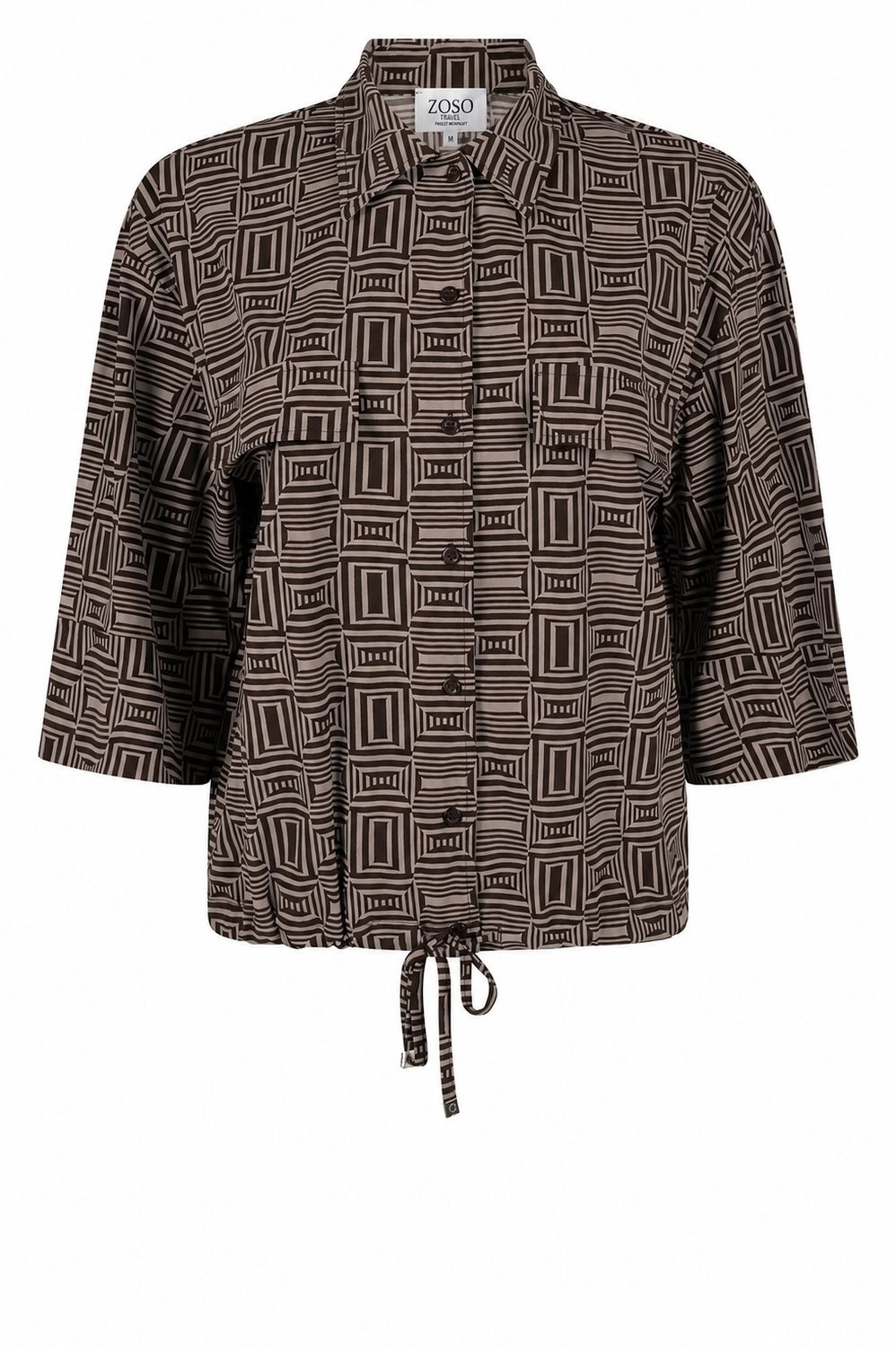 Zoso blouse travel print