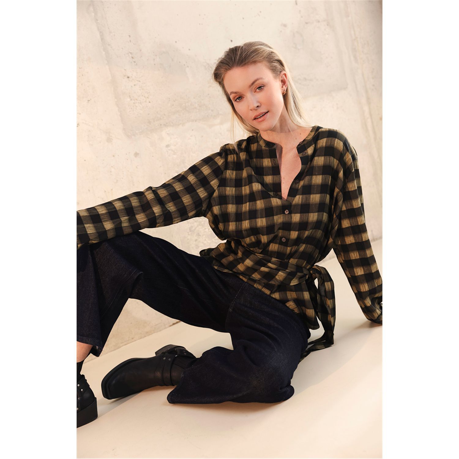POOOLS blouse blokruit