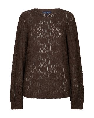 RED BUTTON kanten shirt