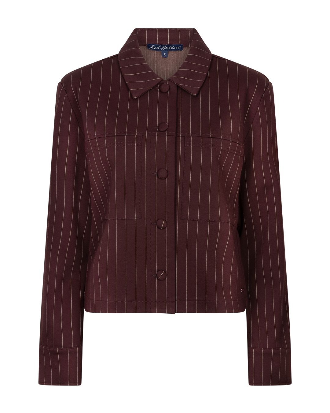 RED BUTTON jacket Punta pinstripe