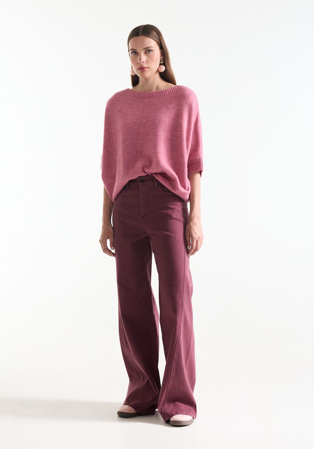 JNSN wide leg color jeans