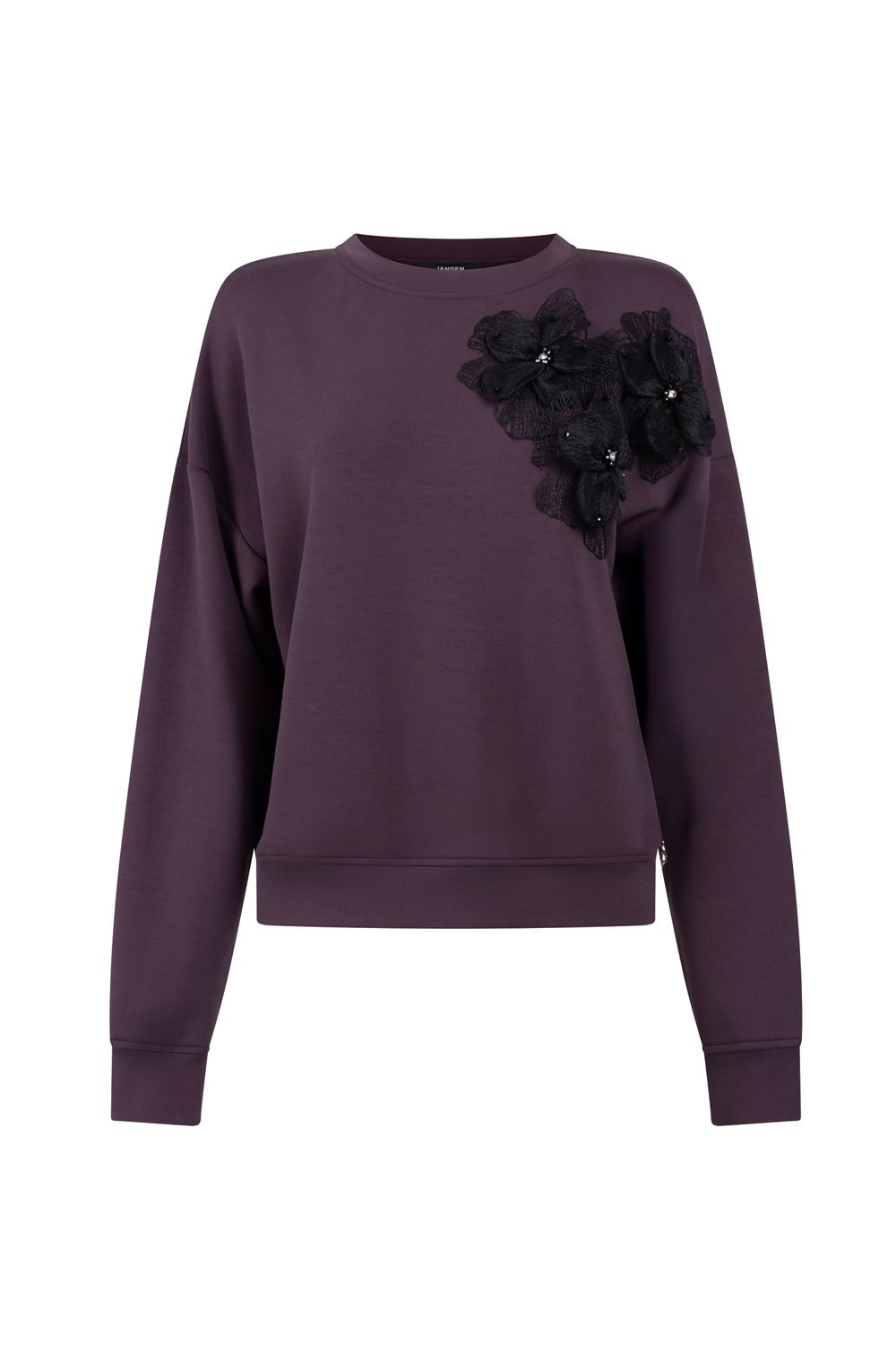 JNSN sweater bloemapplicatie