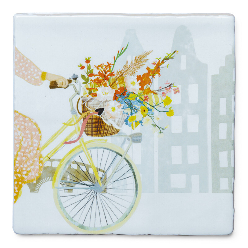 Storytiles S101365 Vrolijkheid in een fietsmand Storytiles S101365 Vrolijkheid in een fietsmand