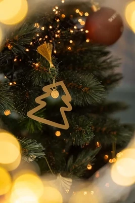 ZUSSS metalen hanger kerstboom goud
