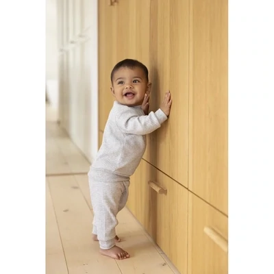 Feetje Pyjama wafel 305612 grijs melee wafel 56 t/m 86