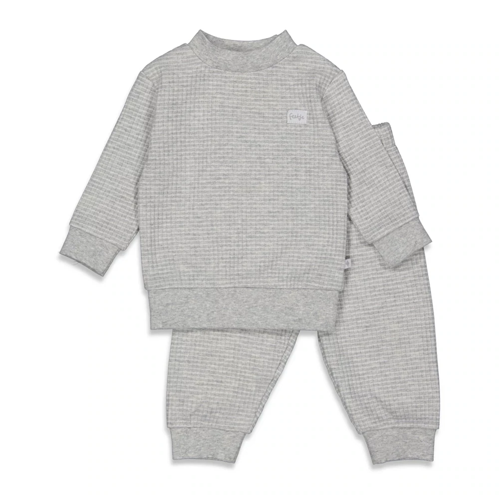 Feetje Pyjama wafel 3056121 grijs melee 92 t/m 128