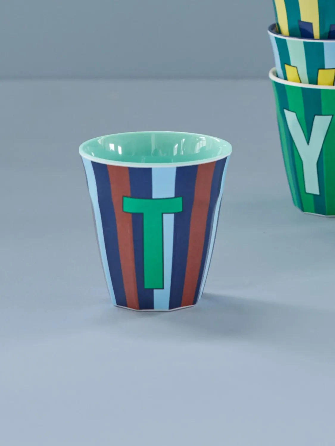 Rice MELCU-ALPHABET STIPE T Blue