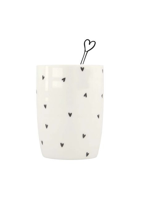 ZUSSS koffiemok 0703-120 wit/antracietgrijs