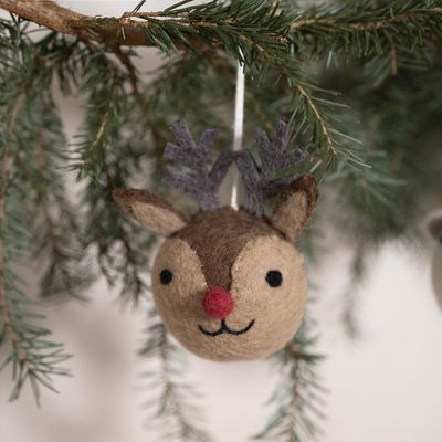 Sjaal met verhaal - Kerstbal rendier