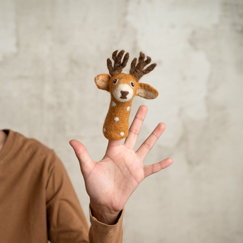 Sjaal met verhaal - Vingerpopje hert