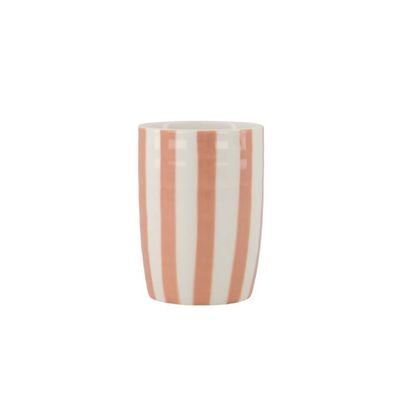 ZUSSS 0703-208 koffiemok streep wit/oudroze