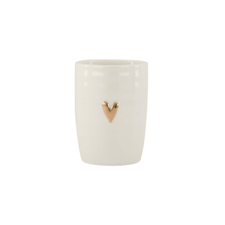 ZUSSS 0703-198 koffiemok hartje wit/goud