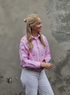 Aline - blouse pepertjes - roze