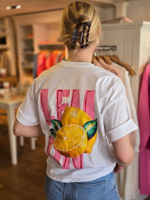 Aline - Lemon tee - white
