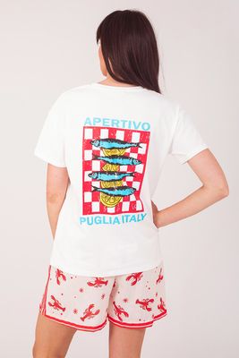 Aline - t-shirt aperitivo wit