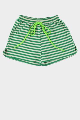 Aline - streepshort groen
