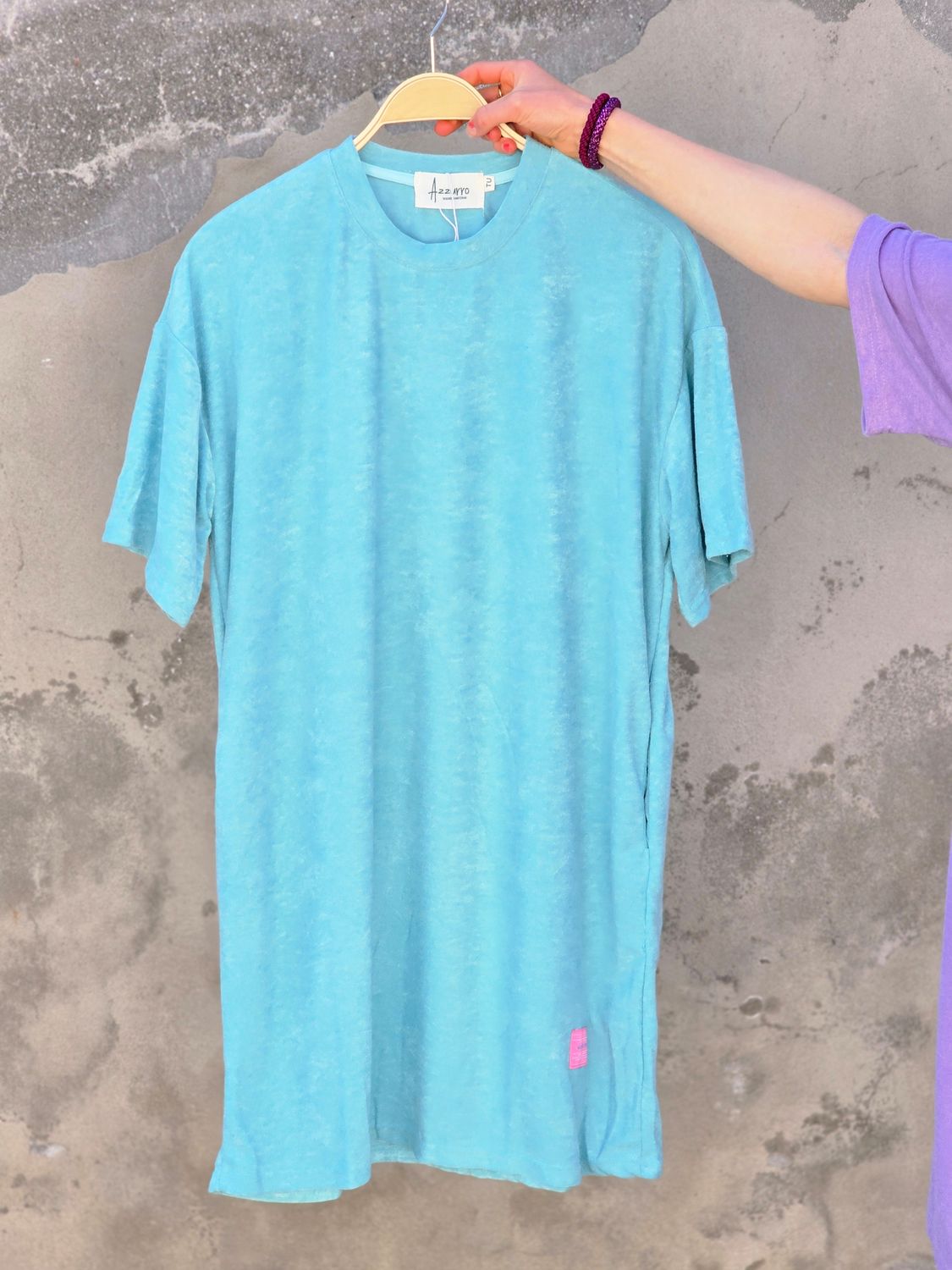 Aline - jurk badstof turquoise