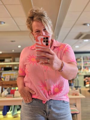 Aline - blouse zon roze
